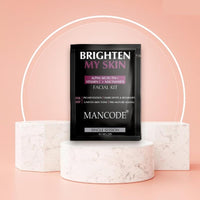 Mancode Brighten My Skin Facial Kit for Men - 58 g | Salon-Like Glowing Skin in 6 Easy Steps | Improves Skin Texture | Instant Glow | Suitable for all skin types