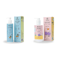Little Rituals Baby Multi-Vitamin Body & Hair Wash - 200 ml and Barrier Boost Baby Body Lotion with Ceramide, Coconut Milk, Gotu Kola - 250 ml