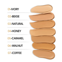 FLiCKA Blend and Shine Liquid Foundation for Face Makeup 30ml | Medium to High Coverage | Vitamin E, Avocado Oil & SPF | Moisturizing, Lightweight, Waterproof | All Skin Types | 02 Beige