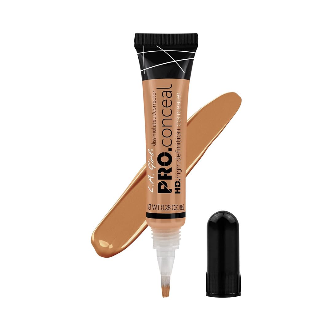 L.A GIRL Hd Pro Natural Full Coverage Concealer,Matte & Poreless Ultra Blendable Liquid Conceal - Medium Beige, Ultra Blendable Liquid Conceal (Vegan & Cruelty-Free) 8Gm, Sensitive