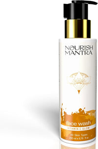 Nourish Mantra Vitamin C Glow Face Wash | Gently Cleanses & Illuminates the Skin | Infused With Vitamin C, Aloe Vera, & Vitamin E | Suits All Skin Types | For Men & Women | 200 ml