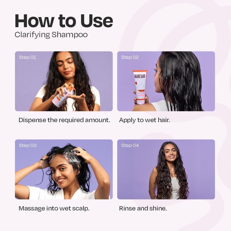 MANETAIN Clarifying Shampoo 100ml for Curly Hair | Sulphate & Paraben Free | Exfoliating & Non-Drying Formula with Fruit-Based AHAs for Curly, Frizzy, and Oily Hair | Safe for All Hair Types