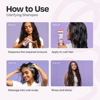 MANETAIN Clarifying Shampoo 100ml for Curly Hair | Sulphate & Paraben Free | Exfoliating & Non-Drying Formula with Fruit-Based AHAs for Curly, Frizzy, and Oily Hair | Safe for All Hair Types