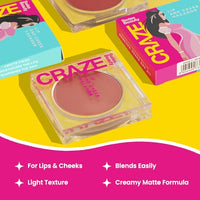 Swiss Beauty Craze Lip and Cheek Macaron | Multi- Purpose, lightweight Cream tint with Vitamin E and Olive oil | Shade- Macron, 3gm