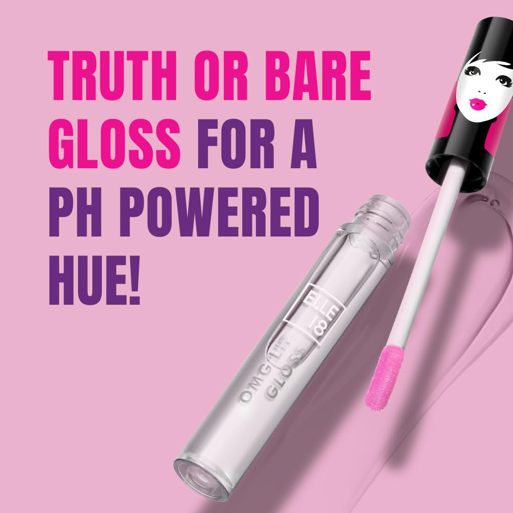 Elle 18 OMG Lip Gloss, Glossy Finish, Brownie Babe, Non-sticky Formula, Light-weight, Moisturising, Infused with Rapeseed and Jojoba Oil, Full Coverage| 2.5ml