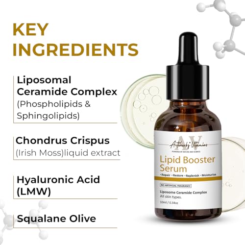 ACTIHERBZ vitamins Lipid booster serum | Anti-Aging & Deep Hydration | Liposomal Ceramide Skin Barrier | For All Skin Types – 10ml