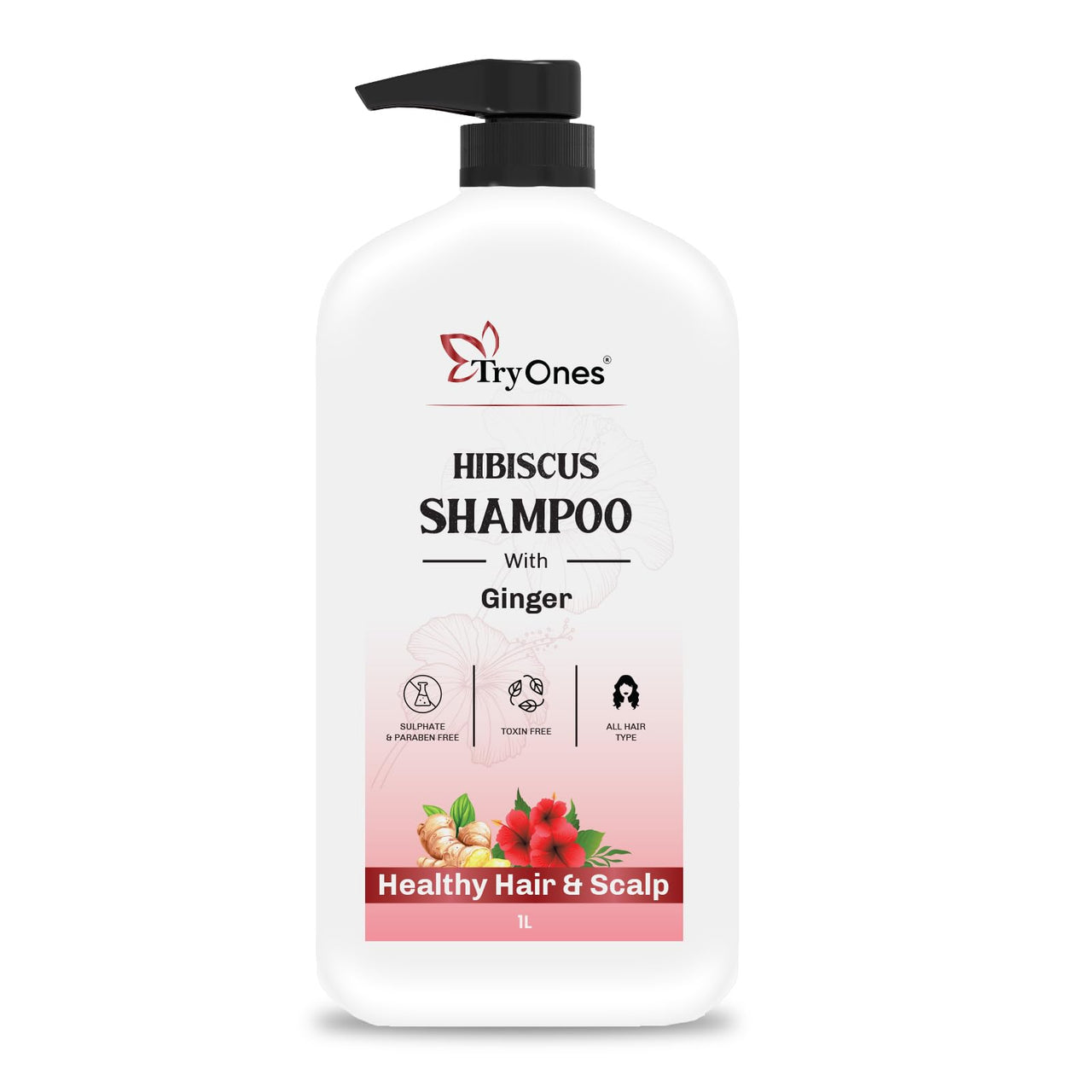 TryOnes_Salon-Quality Shampoo for Vibrant, Healthy Hair_Shampoo_Hibiscus Shampoo_1L