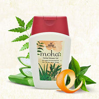 moha: Herbal Shower & Body Wash Gel with Aloe, Tea Tree, Neem and Orange for Soft Supple and Moisturised Skin - 100ml (Pack of 1)