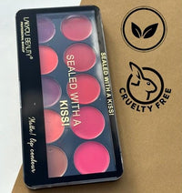 Lakyou Beauty Sealed with a kiss Lip Palette With 10 Pigmented Colors |Creamy Matte Finish Lip Colors Lipstick |Travel Friendly Lip Palette | Multicolor -01, 24gm