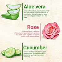 moha: Aloe Vera Gel Enriched With Rose & Cucumber Pure & Natural Face Gel Helps in Healing of Skin,helps to hydrate and nourish all kinds of skin - 100 gm (Pack of 2)