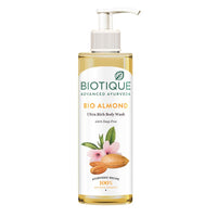 Biotique Bio Apricot Refreshing Body Wash, 190Ml & Almond Oil Ultra Rich Body Wash, Botanical Extracts, 200 Ml