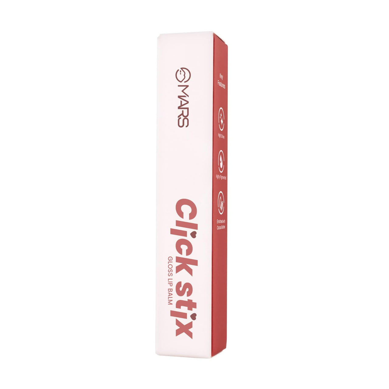 MARS Click Stix Gloss Lip Balm (2.0 gm) (07-GLAZED PEACH) | High Pigmented | Ultra-Glossy Finish | Non-Sticky | Hydration | Enriched with Cocoa Butter