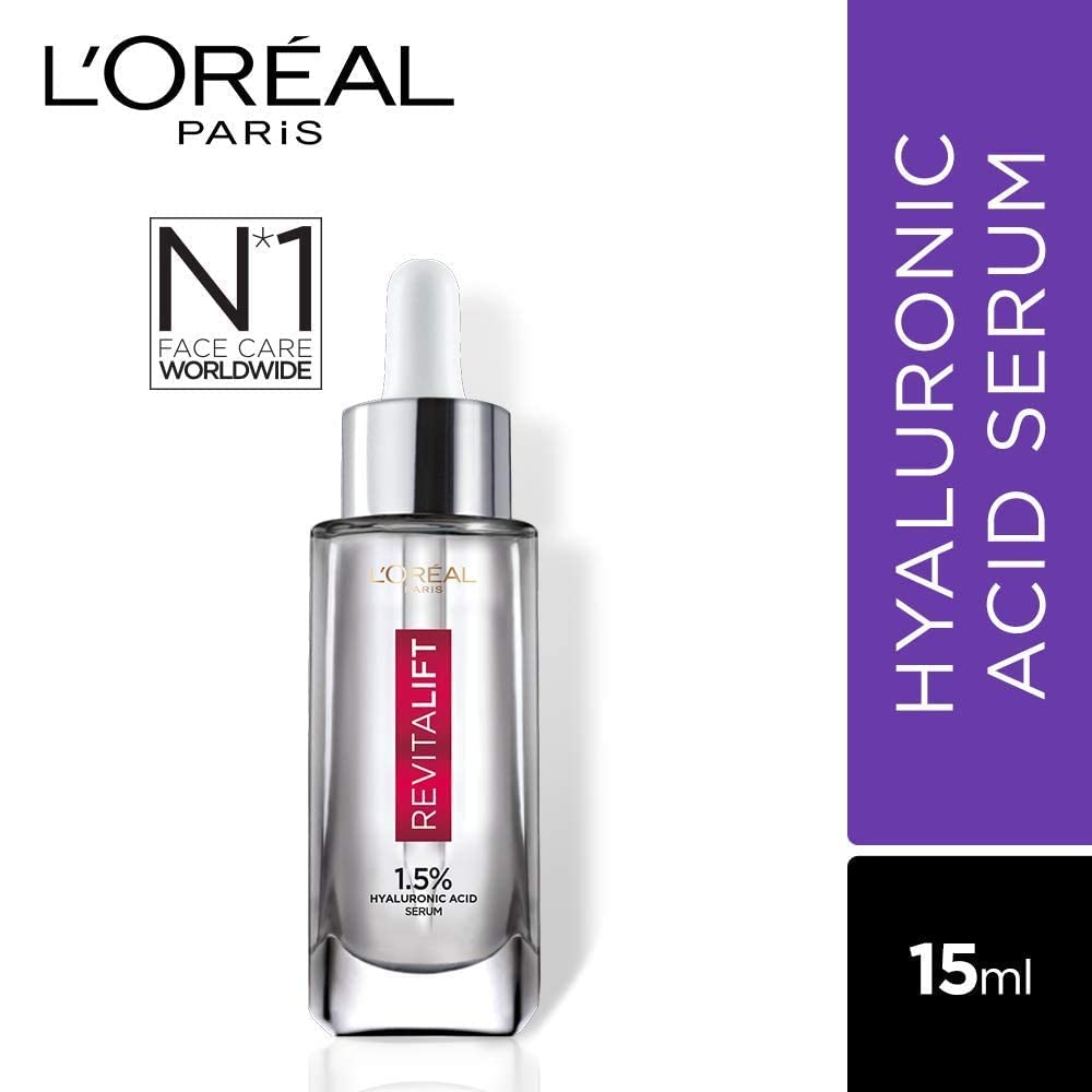 L Oréal Paris Revitalift 1.5% Hyaluronic Acid Serum For All Skin Type, 15ml (Pack Of 2)