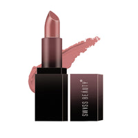 Swiss Beauty Hd Matte Pigmented Smudge Proof Lipstick | Creamy Matte Long Stay Lipstick | Bare Blush, 3.4g