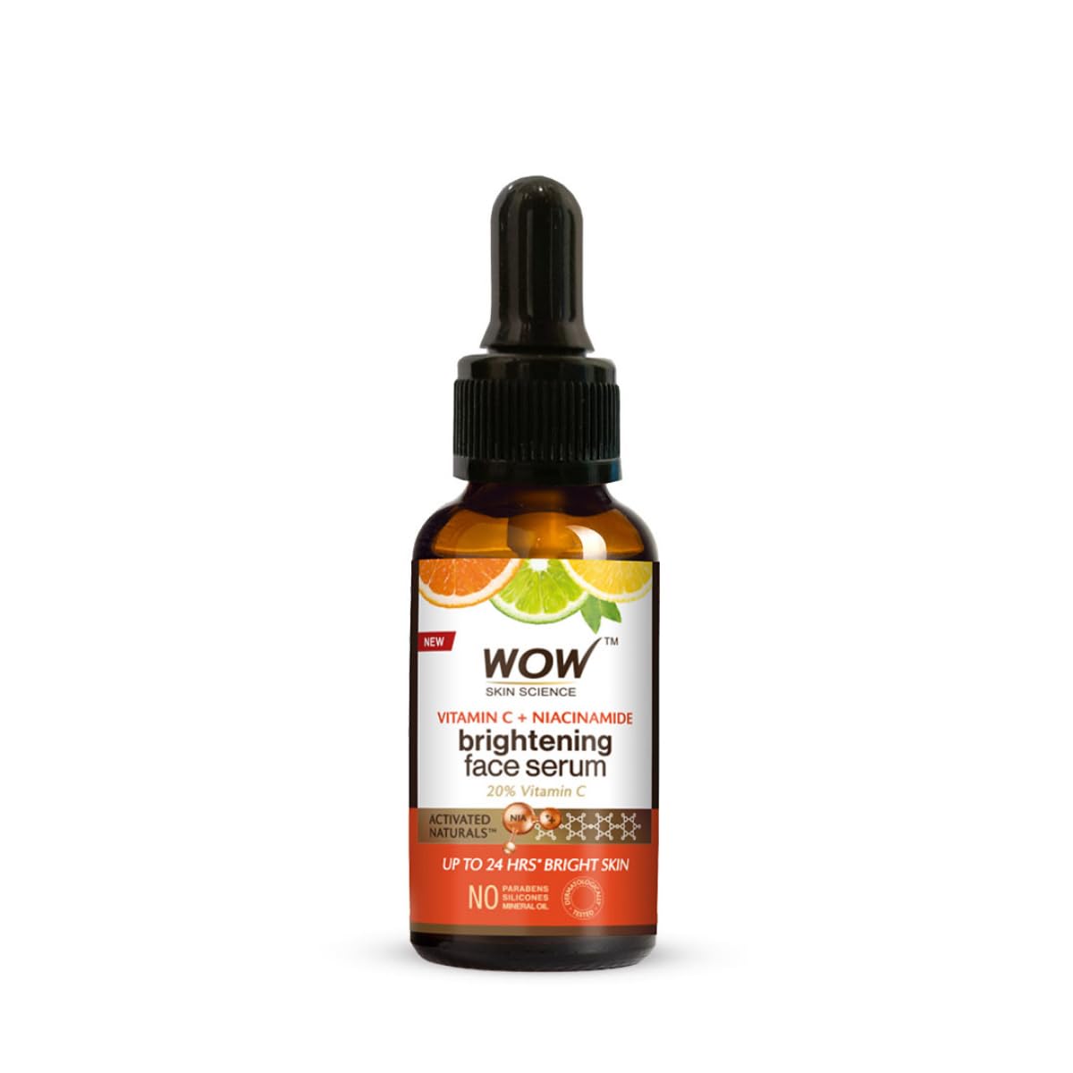 WOW Skin Science Brightening 20% Vitamin C Face Serum | Boost Collagen and Elastin for Anti aging, Skin Repair | For Dark Circles, Fine Lines | Glowing Skin | Hydrates | 15 ml
