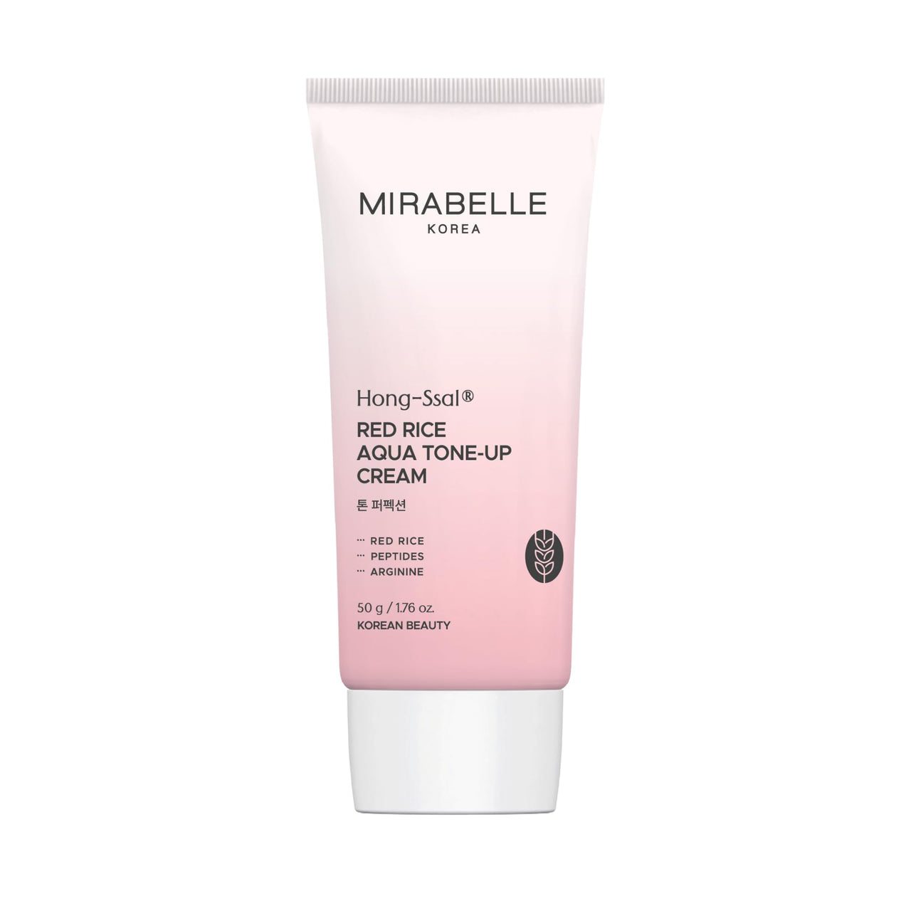Mirabelle Korea Hong Ssal Red Rice Aqua Tone-Up Cream 50g | Hydrating & Brightening Face Moisturizer | Peptides & Rice Extract for Glowing Skin | Korean Skincare for Men & Women