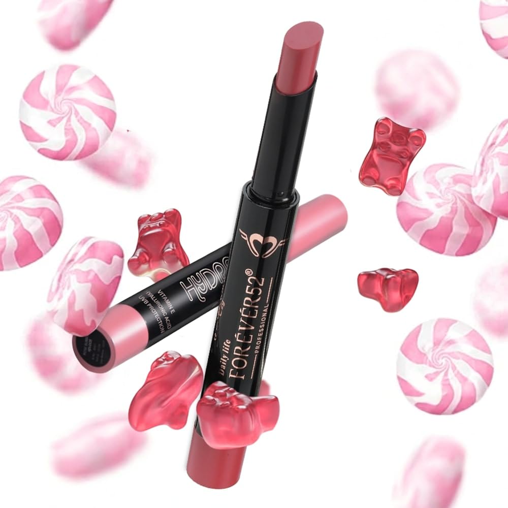 Daily Life Forever52 Hydra Lipstick, Semi-Matte Finish| Enriched with Hyaluronic Acid, Vitamin E & UVB Filter| 97% Lip Darkness Reduction | Vegan & Cruelty Free (SUGARCRUSH-04, 2g)