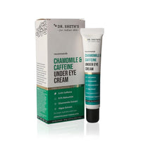 Dr. Sheth's Chamomile & 2.5% Caffeine Under Eye Cream | Reduces Fine Lines, Wrinkles & Puffiness | 0.1% Bakuchiol & Algae Extract for Dark Circles For Women & Men | Daily use anti aging cream -15g