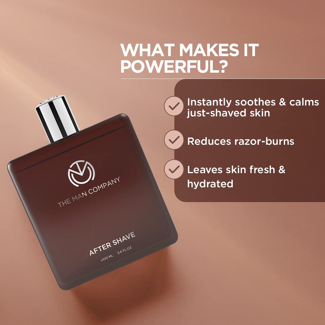 The Man Company After Shave Spray For Men with Aloevera & Menthol | Soothes, Calm, Fresh Skin | Post Shave Spray Lotion - 100ml