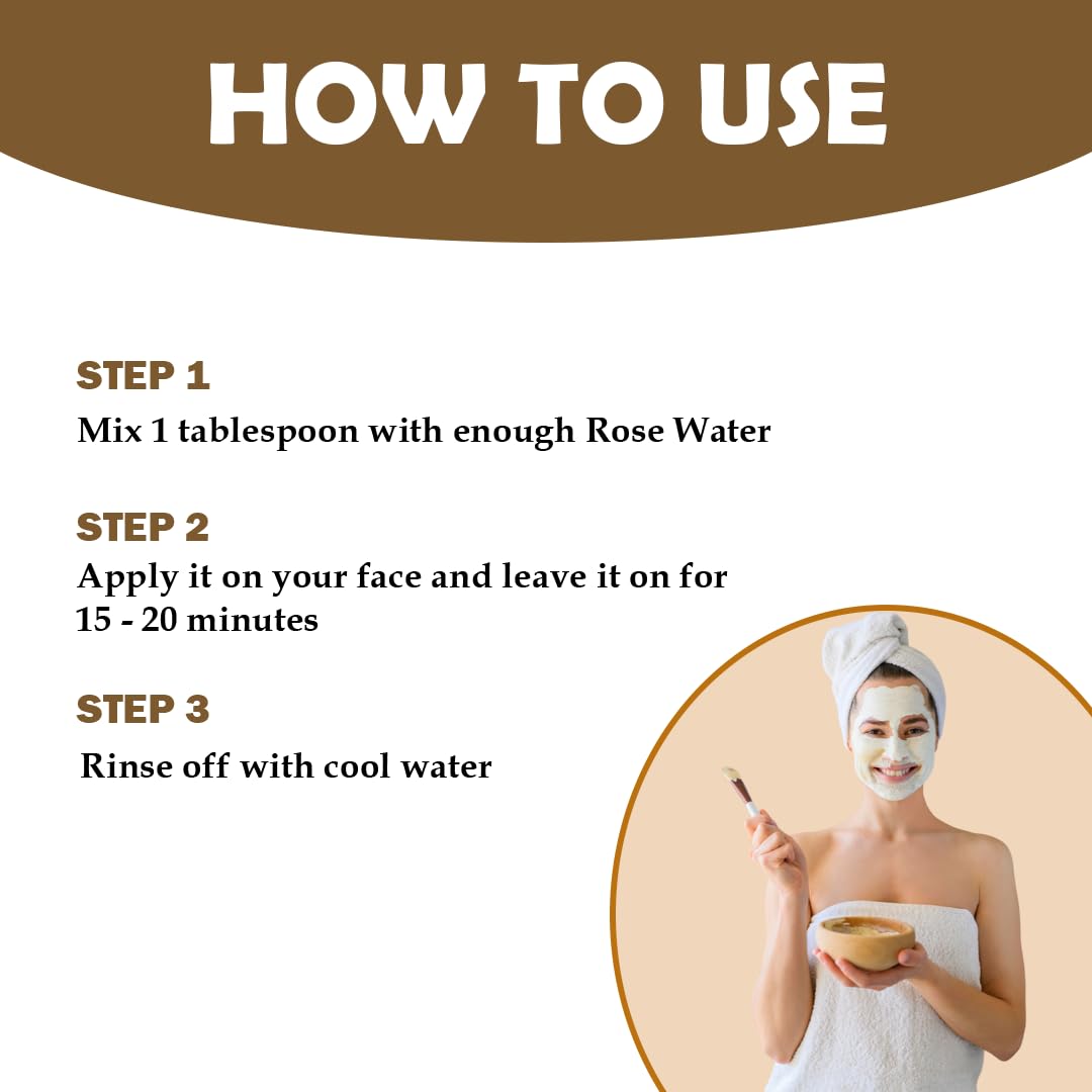 Veda Harvest Multani Mitti Powder 350g – 100% Natural Fuller's Earth & Bentonite Clay for Skin & Hair | Exfoliates, Soothes, Nourishes & Smoothens