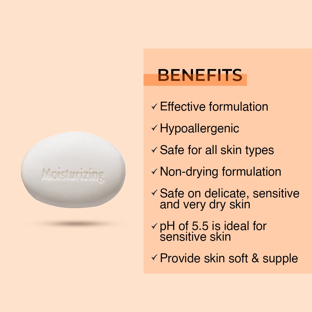 Fixderma Moisturizing bar, Soap for dry skin and rough skin, Hydrating cleanser bar, Soap free body and facial cleanser, Eczema bar, Dry body bar, Atopic Dermatitis bar, Safe for all skin types 100g