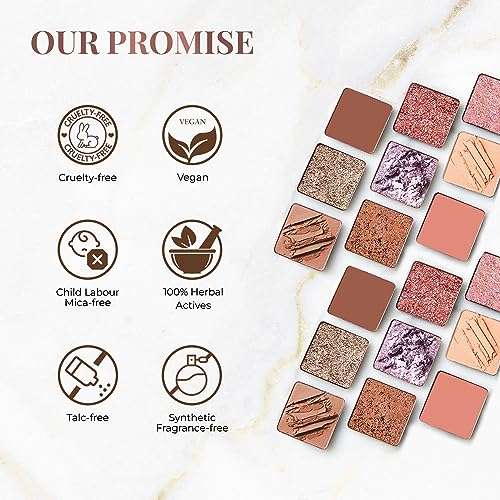 Just Herbs Eyeshadow Palette 9 in 1 Long Lasting Blendable Eye Makeup Palette (Sunshine - Day Palette)