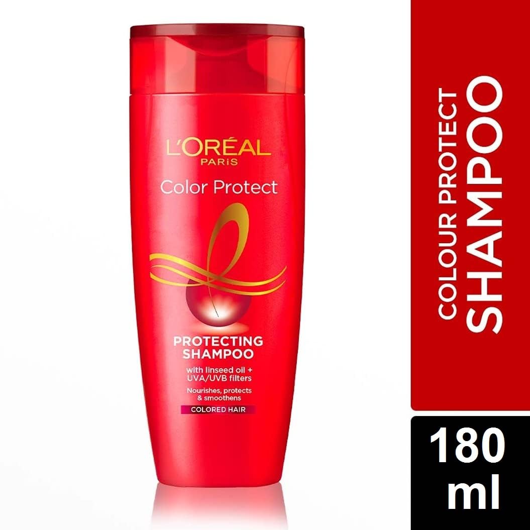 L Oréal Paris Color Protect, Protecting Shampoo With Linseed Oil+Uva/Uvb Filter (180Ml)