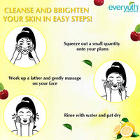 Everyuth Naturals Brightening Lemon&Cherry Face Wash|Deep Cleansing,Oil Control&Tan Reduction|Simple Face Wash|Removes Dirt&Oil|100% Soapfree|For All Skin Types|Paraben Free - 150 G (Pack Of 2)