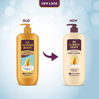Bajaj Almond Drops Non-Sticky Body Lotion | Long Lasting Moisturization | Almond Oil & Vitamin E | Nourished and Smooth Skin | 600 ML