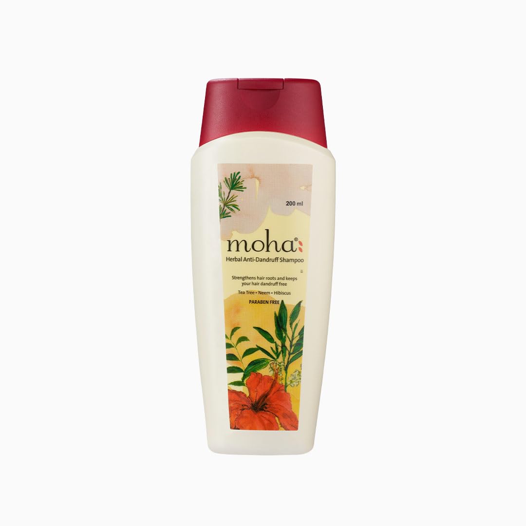 moha: Anti-Dandruff Shampoo With Perfect Blend Of Hibiscus & Tea Tree Oil For Men & Women all types of hairs - 200ml (Pack of 1)