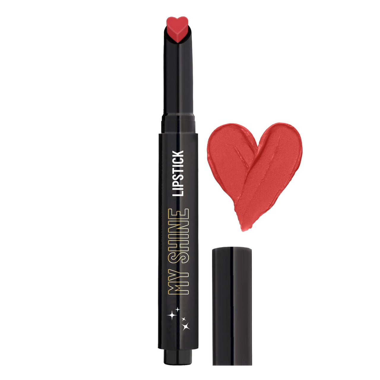 Swiss Beauty My Shine Creamy Lipstick with Vitamin E | Long Lasting Lipstick with Shiny finish | Shade- Coral Love, 1.5gm