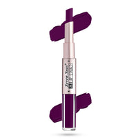 Seven Seas Lip Duo 2 In 1 Lipstick Matte Finish 2-in-1 Duo Liquid Lipstick with Matte Finish and Moisturizing Gloss (Plum, 7ML)