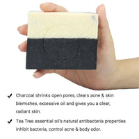 Soulflower Organic Activated Charcoal Soap Men & Women for Detoxifying, Pore Cleansing & Body Odour | 100% Natural, Handmade, Vegan, Vitamin E| 150g