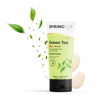 Spring H2O Rice Water & Green Tea Face Wash Combo – Brightening, Deep Cleansing, Acne Control – Gentle Daily Facial Cleanser for Glowing Skin, 2-Pack