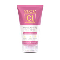 VLCC Clinic Micro Exfoliating Face Scrub - 100g | Mild Exfoliation | Brightening | Detoxifying | Removes Dirt, Dust, Oil & Impurities | Lactobionic Acid & Rice Exfoliator | Suitable for Sensitive Skin