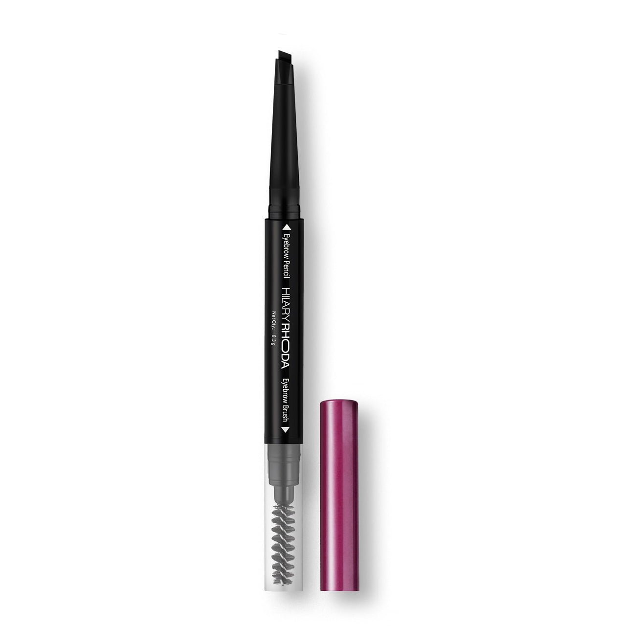 Hilary Rhoda Brow Artist Eyebrow Pencil | Dual-Ended & Natural Finish | Smudge-Proof & Long-Lasting Eyebrow Pencil | 0.3g (Black-Shade 01)