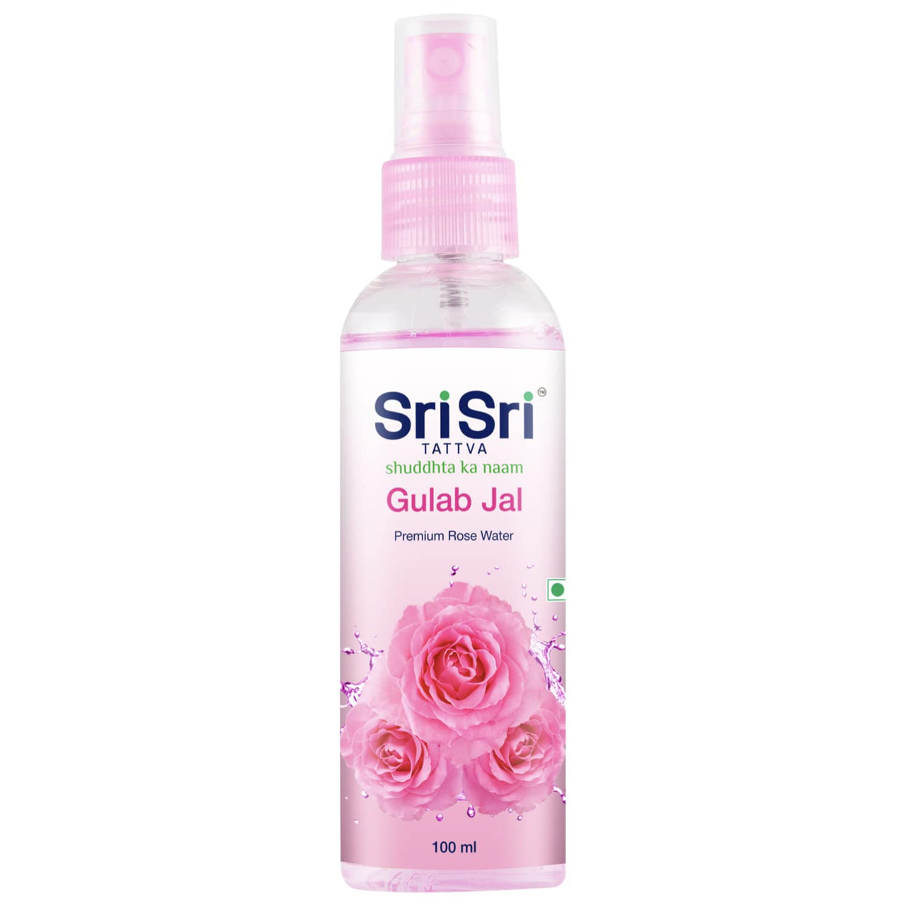 Sri Sri TATTVA shuddhta ka naam Gulab Jal Spray, 100ml (Pack of 6) - Pure Rose Water Mist for Hydrated, Glowing Skin - Premium Toner & Cleanser for Soft, Smooth Skin