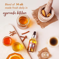Nat Habit Patchouli Manjistha Mukhalaya, Face Oil For Women Skin Aging & Wrinkle Protection with Blend of 14 Cold Pressed Oils, 15ml