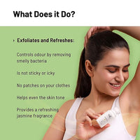 Chemist at Play UnderArm Roll-On Deodorant with 5% AHA, Lactic Acid & 1% Mandelic Acid | Prevents Body Odour, Brightens Skin & Exfoliates Underarm | White Jasmine Fragrance 40ml (Pack of 3)