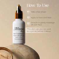 Milagro Beauty Essential Oil For Skin 24K Gold, Sunflower & Almond Oils, Toner Alcohol & Fragrance Free, Fades Blemishes, Brightens & Smoothens Skin, 100% Vegan Skincare Treatment (5Ml)