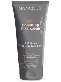 Mancode Polishing Rice Scrub for Oil Control, unclogs your pores help to Brighten Skin Face scrub 100gm
