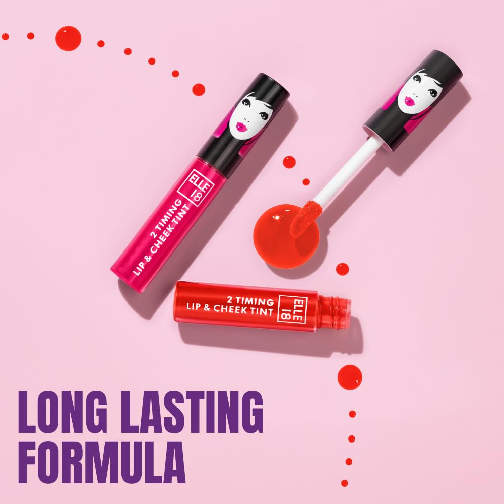 Elle 18 2Timing Glossy Lip& Cheek Tint Candyfloss 4Ml
