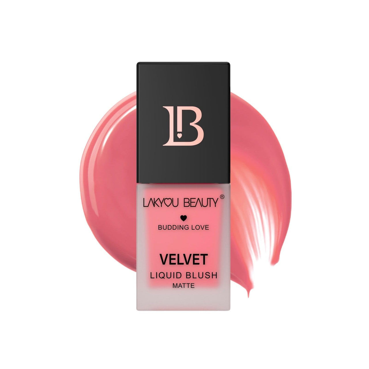 Lakyou Beauty Velvet Liquid Blush Matte | Light Weight | Highly Pigmented | Long-lasting | Easily Blendable | All Skin Types | Shade-01 (Soft Pink) 15ml