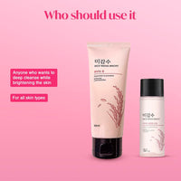 The Face Shop 2 Step Rice Water Bright Kit | Rice Water Bright Foaming Face Wash 100ml + Rice Water Bright Light Cleansing Oil 55ml