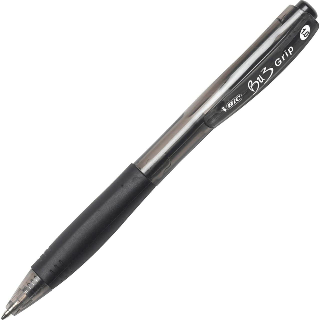BIC BU3 Retractable Ballpoint Pen, Medium Point (1.0mm), Black, Side Click Retraction For Added Convenience, 36-Count 1 Count (Pack of 36)