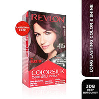 Revlon ColorSilk Permanent Hair Color For Women, Salon Quality Hair Colour at Home with up to 100% Grey Coverage, Pro-Keratin, No Ammonia, Up to 8 Weeks of Colour, Deep Burgundy 3DB (Pack of 1)