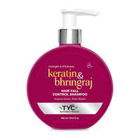 TYC - TRUST YOUR CHOICE Ayurvedic Hair Fall Control Shampoo With Plant Keratin And Bhringraj|3-In-1 Organic Shampoo With Conditioner|Sulphate Free|Helps Reduce Hair Breakage And Hair Thinning|Ph 5.5