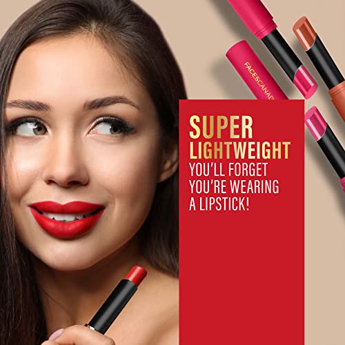 FACESCANADA Long Stay 3-In-1 Matte Lipstick - Camouflage Mauve 07, 2G|8Hr Longstay|Transfer Proof|Moisturizing|Chamomile & Shea Butter|Primer-Infused|Lightweight|Intense Color Payoff