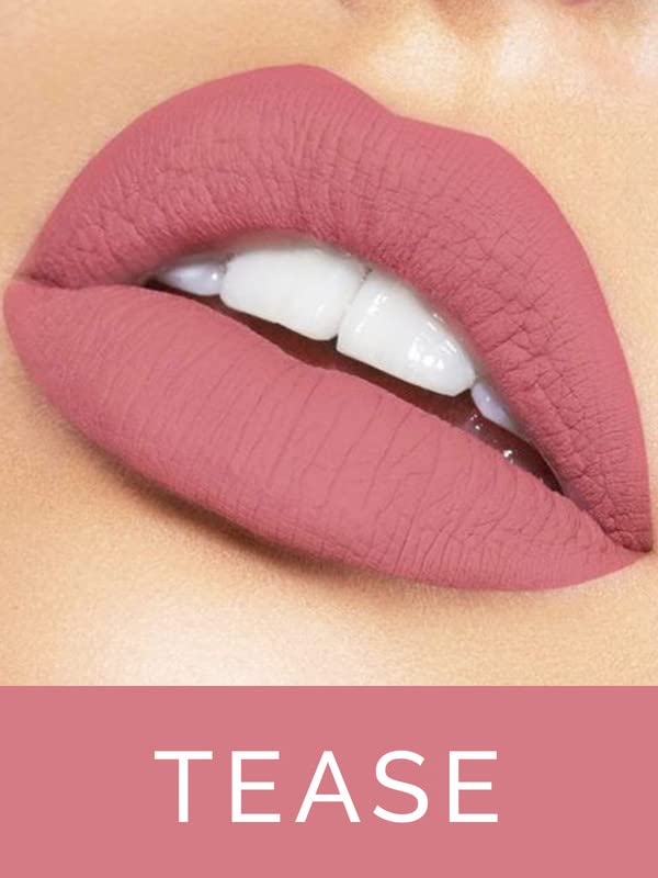 STARSTRUCK BY SUNNY LEONE Liquid Lipstick - Tease- 6ml | Matte Lip Color | Long Lasting Liquid Matte Lipstick | Waterproof Lipstick | Smudge Proof Lipstick for Women