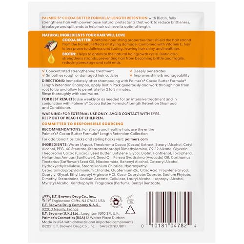 Palmer's Cocoa Butter & Biotin Conditioner For All Hair Type Pack for Hair Length Retention, Strengthening & Enhanced Shine - 60gm,1 Count